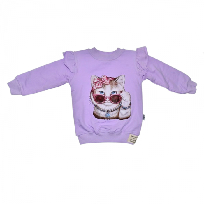 Compleu 2 piese pantaloni si bluza pentru fete Mini Junior SETMJ-30, Mov [4]