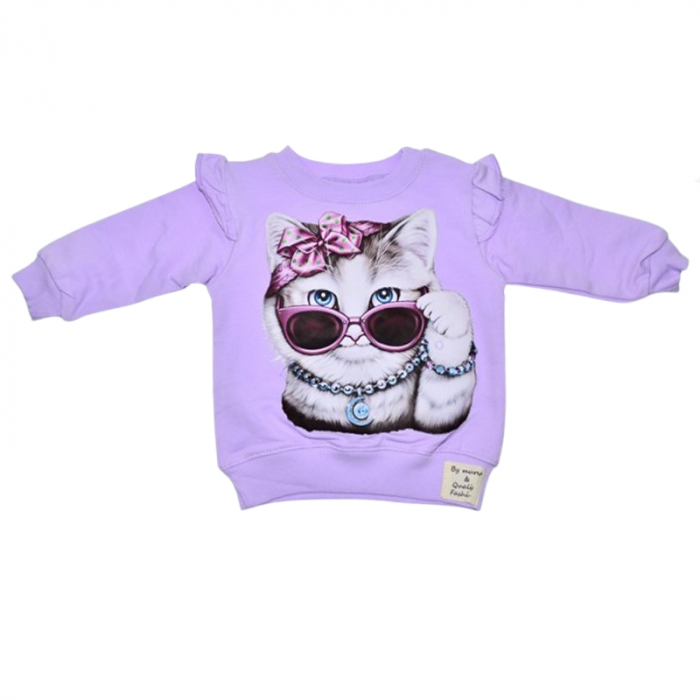 Compleu 2 piese pantaloni si bluza pentru fete Mini Junior SETMJ-31, Mov [4]