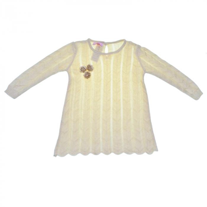 Compleu 2 piese pantaloni si bluza pentru fete Mini Junior SETMJ-35, Galben [4]