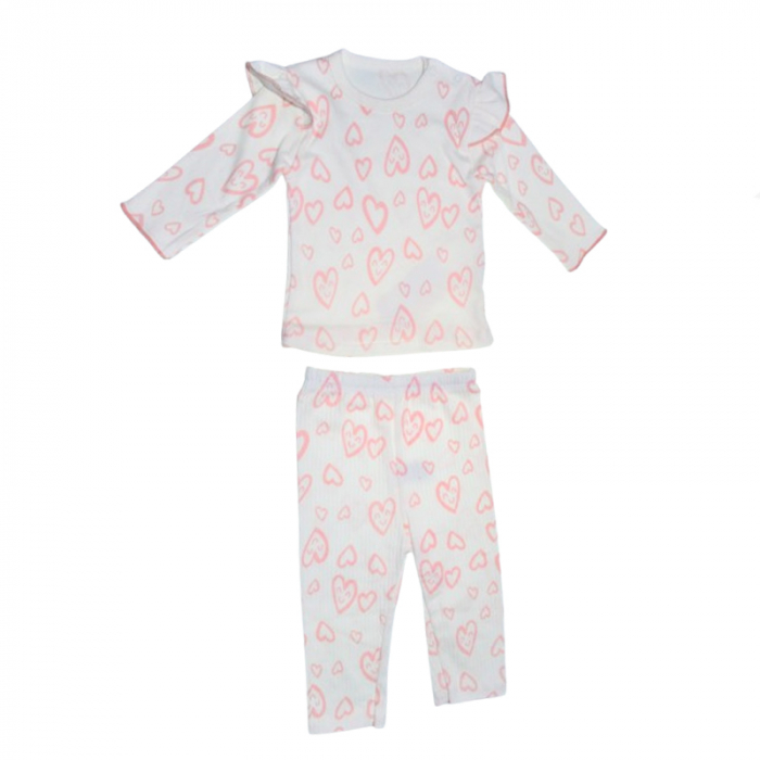 Compleu 2 piese pantaloni si bluza pentru fete Mini Junior SETMJ-38, Roz [1]