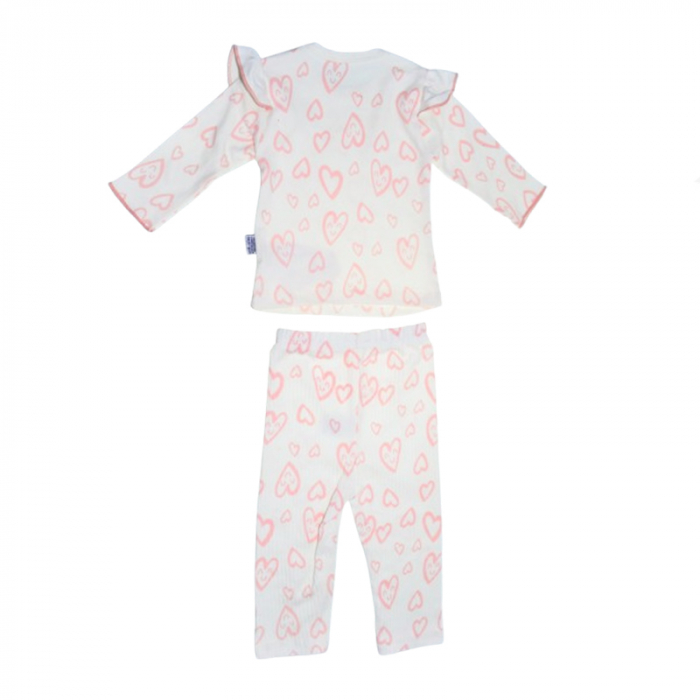 Compleu 2 piese pantaloni si bluza pentru fete Mini Junior SETMJ-38, Roz [2]