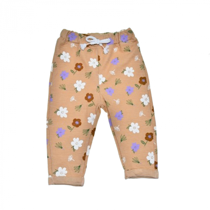 Compleu 2 piese pantaloni si bluza pentru fete Mini Junior SETMJ-44, Bej [3]