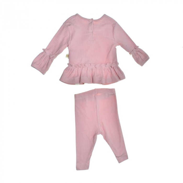 Compleu 2 piese pantaloni si bluza pentru fete Mini Junior SETMJ-45, Roz [2]