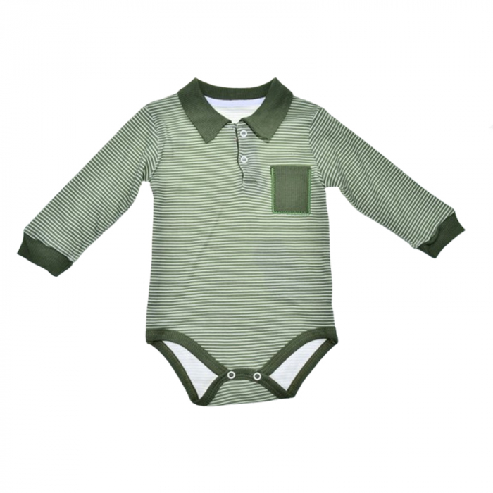 Compleu 2 piese pantaloni si body pentru baieti Mini Junior SETMJ-22, Verde [4]