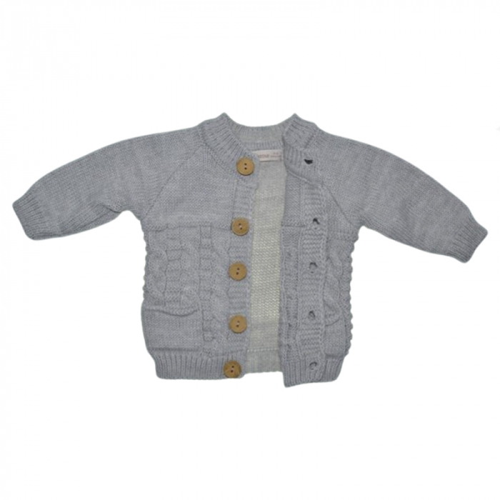 Compleu 2 piese pantaloni si cardigan pentru baieti Mini Junior CMP-110G, Gri [4]