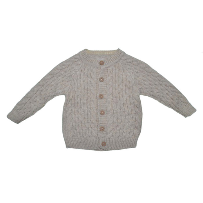 Compleu 2 piese pantaloni si cardigan pentru baieti Mini Junior COMP-7806, Bej [4]