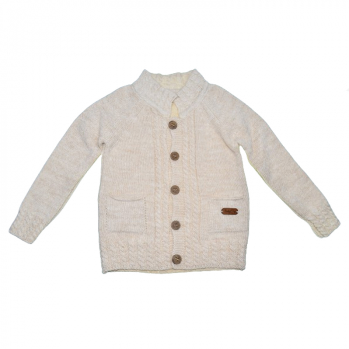 Compleu 2 piese pantaloni si cardigan pentru baieti Mini Junior COMP-MJ33, Crem [3]