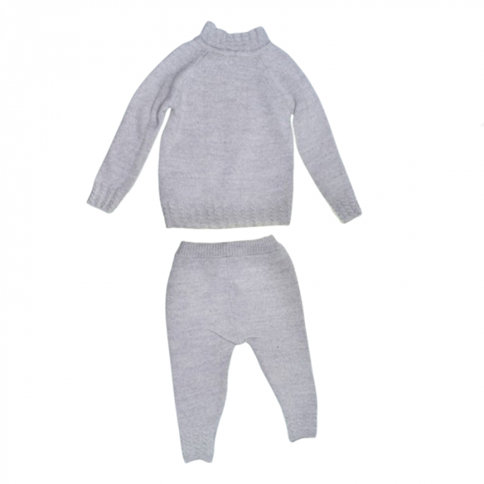 Compleu 2 piese pantaloni si cardigan pentru baieti Mini Junior SETMJ-36, Gri [2]