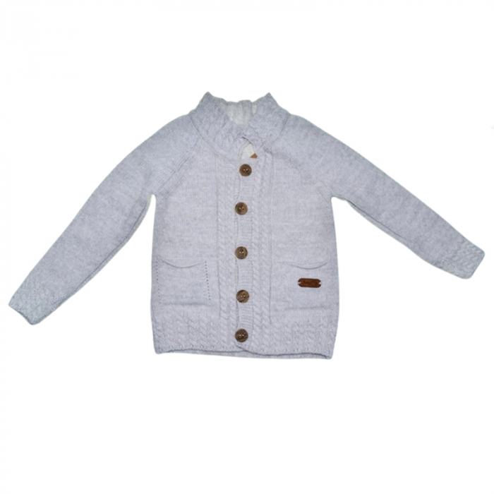Compleu 2 piese pantaloni si cardigan pentru baieti Mini Junior SETMJ-36, Gri [4]