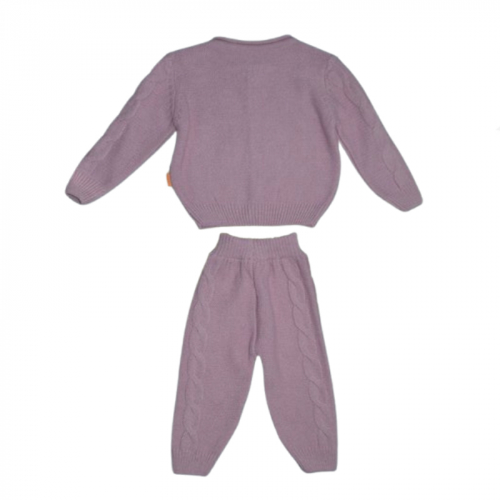 Compleu 2 piese pantaloni si cardigan pentru fete Mini Junior CMP-110M, Mov [2]