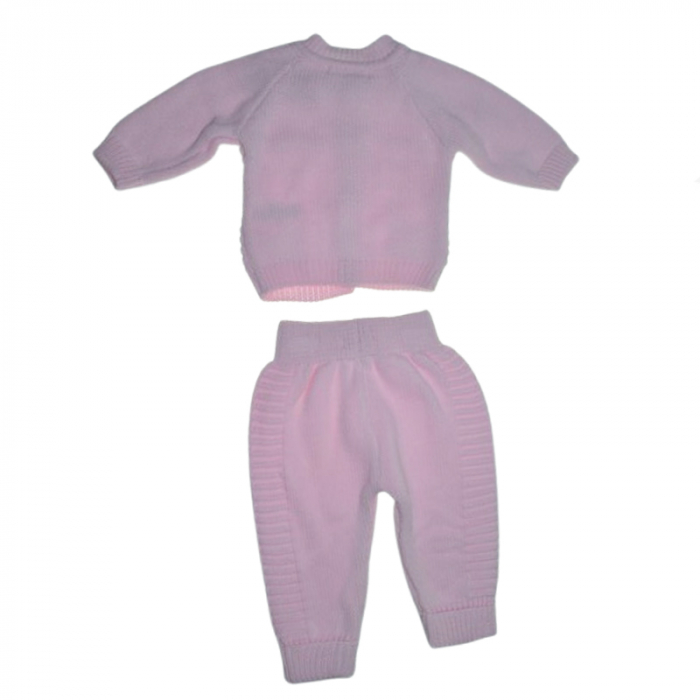 Compleu 2 piese pantaloni si cardigan pentru fete Mini Junior CMP-110R, Roz [2]