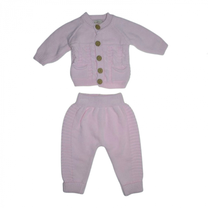 Compleu 2 piese pantaloni si cardigan pentru fete Mini Junior CMP-110R, Roz [1]