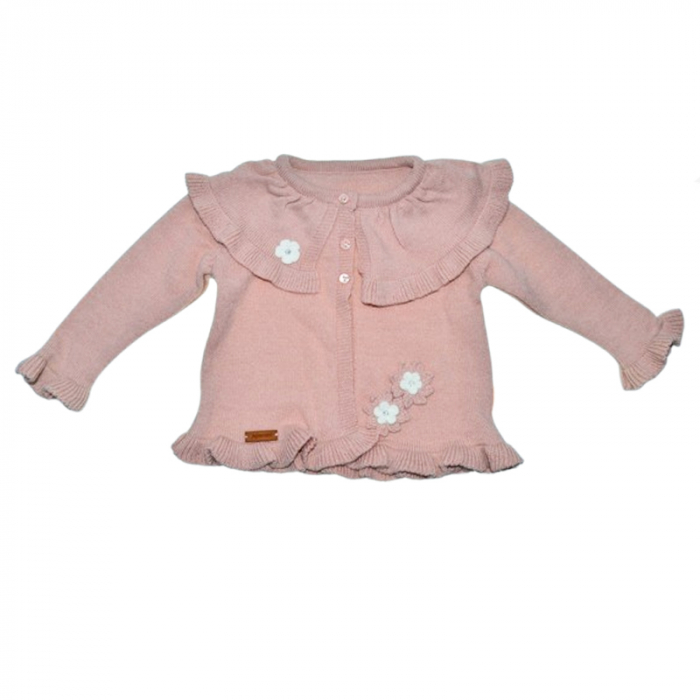 Compleu 2 piese pantaloni si cardigan pentru fete Mini Junior SETMJ-34, Roz [4]