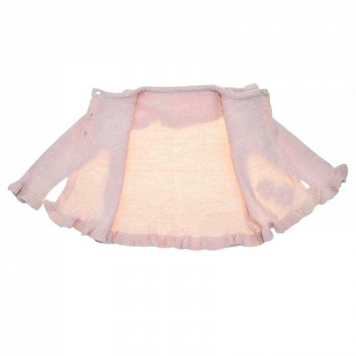 Compleu 2 piese pantaloni si cardigan pentru fete Mini Junior SETMJ-34, Roz [5]