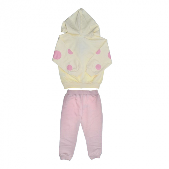 Compleu 2 piese pantaloni si jacheta cu fermoar pentru fete Mini Junior COMP-3509, Roz [2]