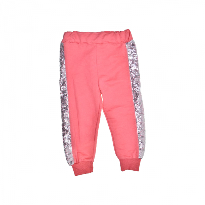 Compleu 2 piese pantaloni si jacheta cu fermoar pentru fete Mini Junior COMP-TRMJ1, Coral [3]