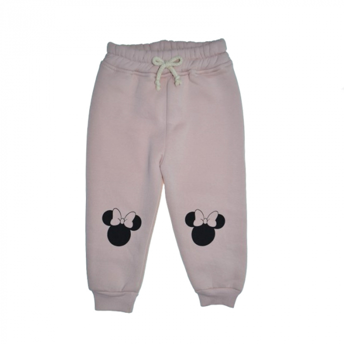 Compleu 2 piese pantaloni si jacheta cu imprimeu Minnie Mouse Mini Junior COMP-MM1, Roz [3]