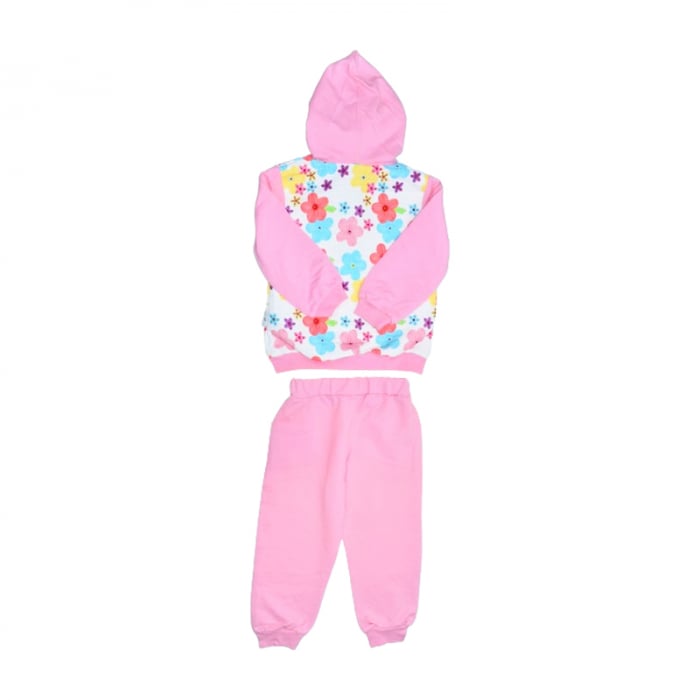 Compleu 2 piese pantaloni si jacheta pentru fete Mini Junior COMP-TRMJ2, Roz [2]