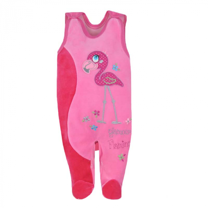 Compleu 2 piese salopeta si bluza copii Koala 2628-F-80-cm, Fucsia [2]