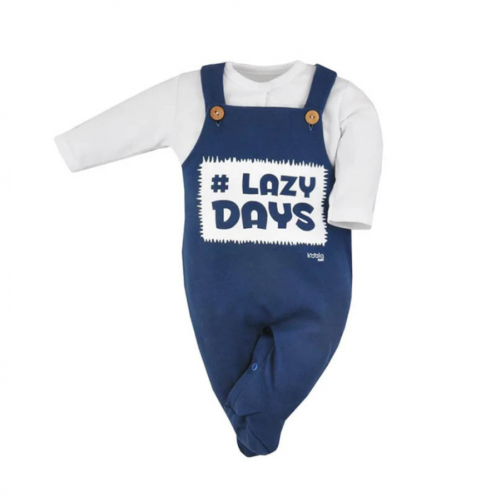 Compleu 2 piese salopeta si bluza pentru baieti Koala Lazy Days 07-387, Albastru [2]