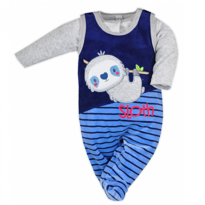 Compleu 2 piese salopeta si bluza pentru baieti Koala Leniwiec 3760-62-cm, Multicolor [2]