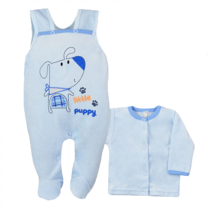 Compleu 2 piese salopeta si bluza pentru baieti Koala Mysz I Pies 3712A-68-cm, Albastru [1]
