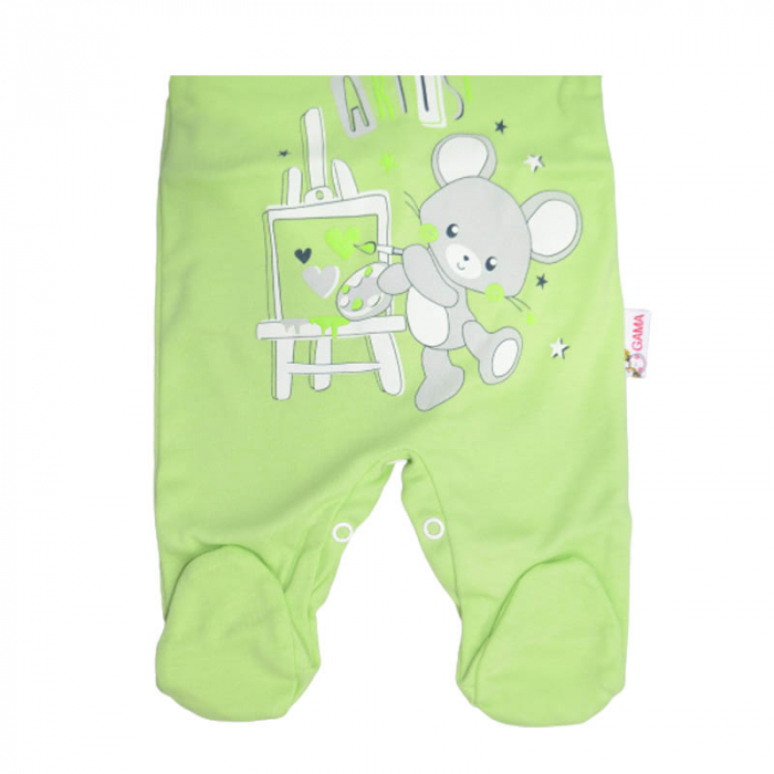 Compleu 2 piese salopeta si bluza pentru baieti GAMA 714079, Verde [5]