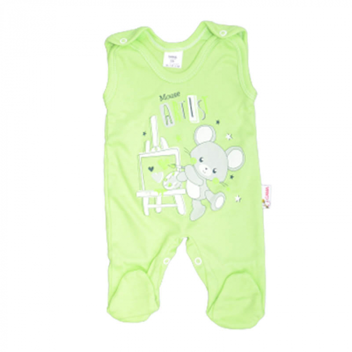 Compleu 2 piese salopeta si bluza pentru baieti GAMA 714079, Verde [3]