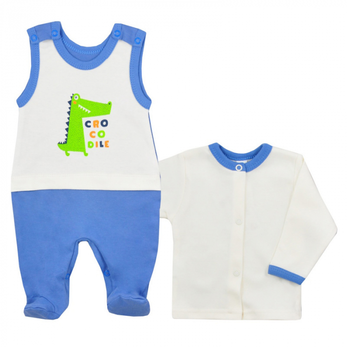 Compleu 2 piese salopeta si bluza pentru baieti Koala Play Time 3808A-56 cm, Albastru [2]