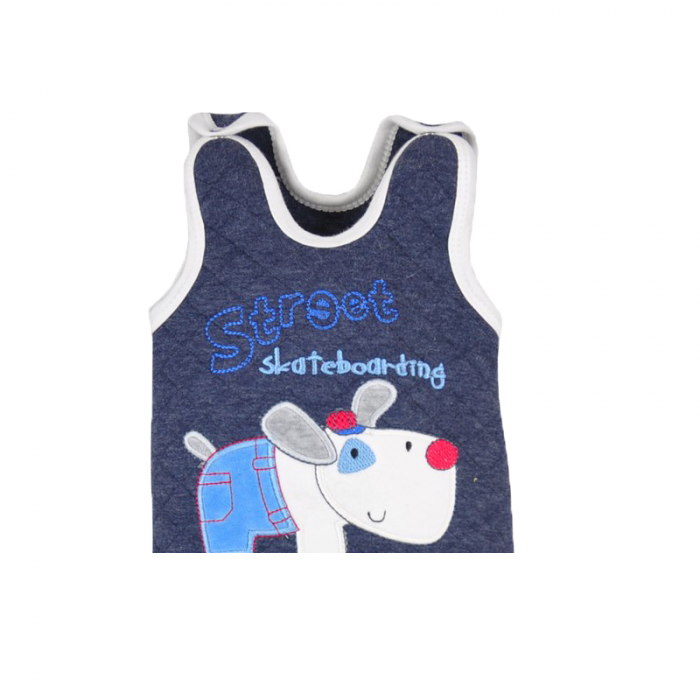 Compleu 2 piese salopeta si bluza pentru baieti Koala Street 05-785-62-cm, Bleumarin [3]