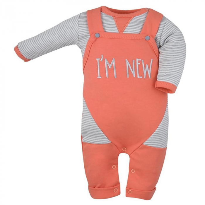 Compleu 2 piese salopeta si bluza pentru copii Koala I'm New 08-362, Coral [2]