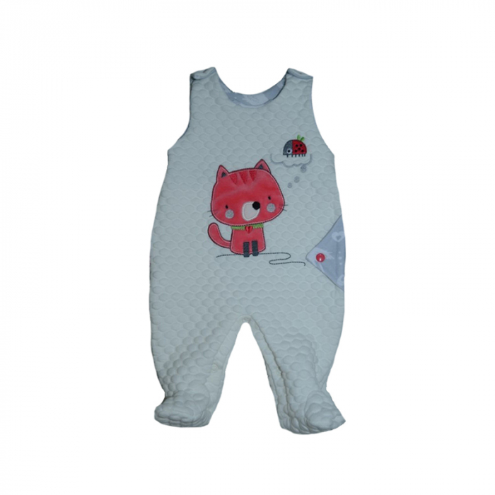 Compleu 2 piese salopeta si bluza pentru fete Koala 05-184-80, Alb [2]