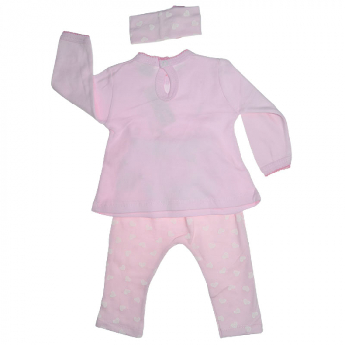 Compleu 3 piese bluza, pantaloni si bentita pentru fete Ozce C010823, Roz [2]