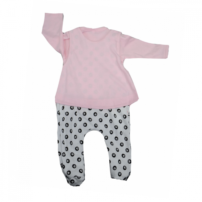 Compleu 2 piese salopeta si bluza pentru fete Koala Love Birds 06-101_68 cm, Multicolor [2]