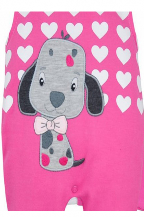 Compleu 2 piese salopeta si bluza pentru fete Koala Piesio 05-346F-68-cm, Fucsia [2]
