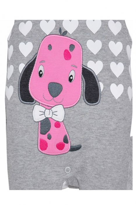 Compleu 2 piese salopeta si bluza pentru fete Koala Piesio 05-346G1-68-cm, Gri [3]