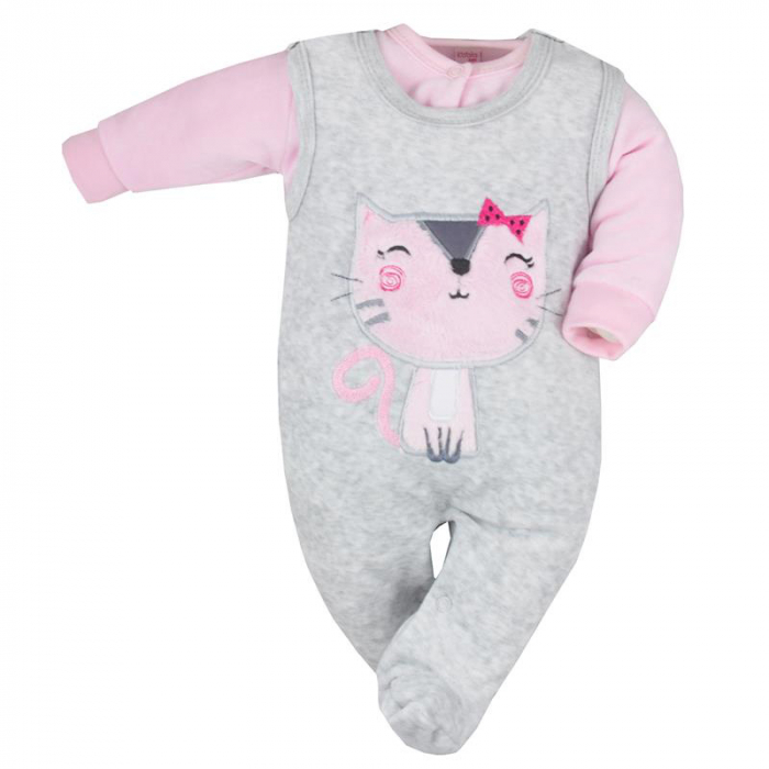 Compleu 2 piese salopeta si bluza pentru fete Koala Przytulak 07-001-56-cm, Roz [2]