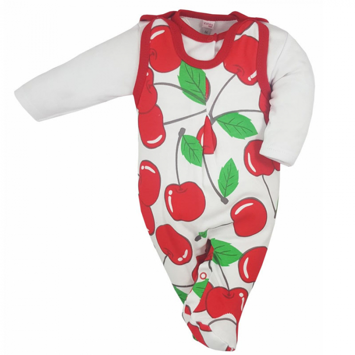 Compleu 2 piese salopeta si bluza pentru fete Koala Wisienka 05-550, Rosu [1]