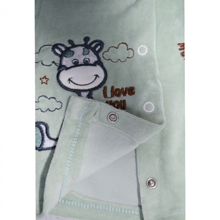 Compleu 3 piese bluza cu maneca lunga, caciula si  pantaloni pentru copii Nana 20541V, Verde [4]
