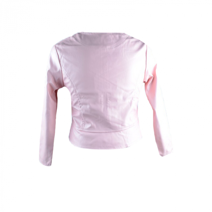 Compleu 3 piese geaca, fusta si tricou pentru fete Happy House FOFO-086RZ, Roz [3]