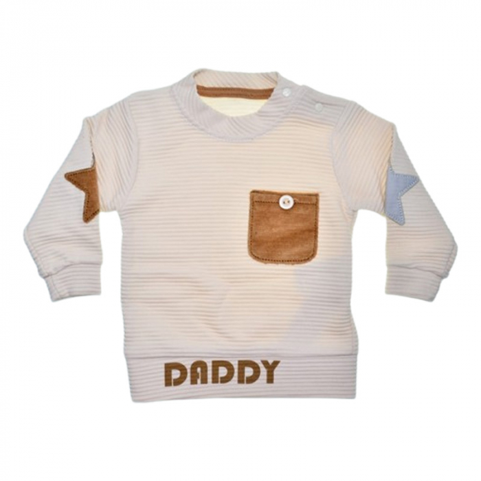 Compleu 3 piese pantaloni, bluza si bentita, pentru fete, Mini Junior 24122B, Maro [5]