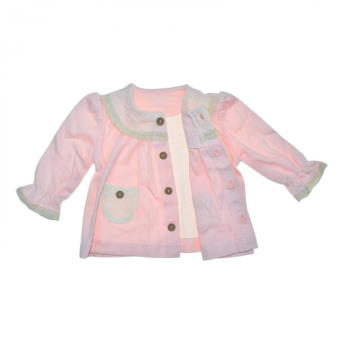 Compleu 3 piese pantaloni, bluza si bentita, pentru fete, Mini Junior 2518R, Roz [5]