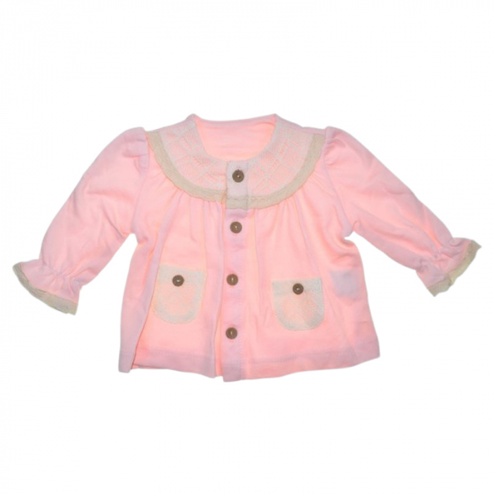 Compleu 3 piese pantaloni, bluza si bentita, pentru fete, Mini Junior 2518R, Roz [4]