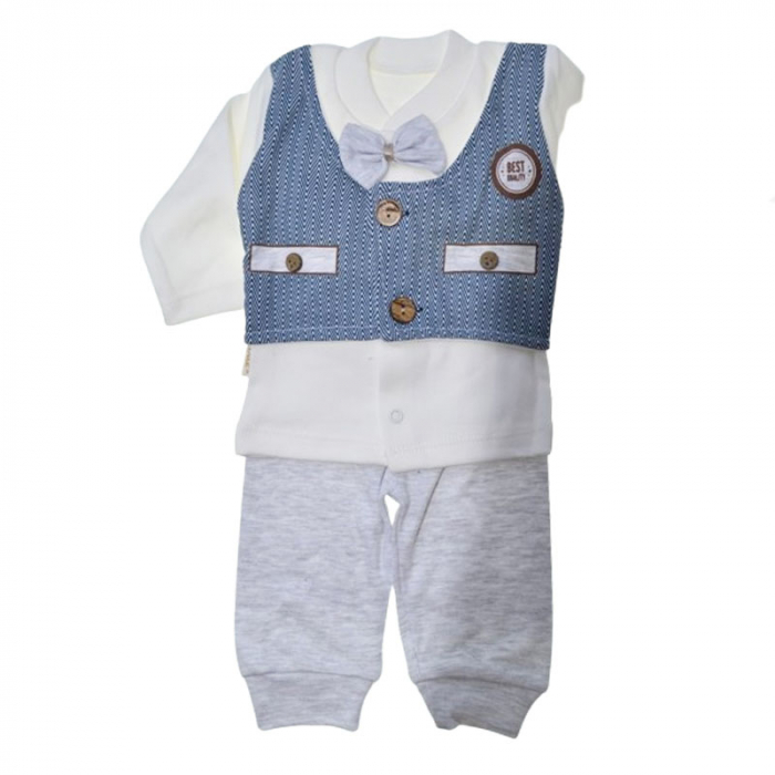 Compleu 3 piese pantaloni, bluza si caciula pentru baieti Mini Junior CMPMJ-08 [2]