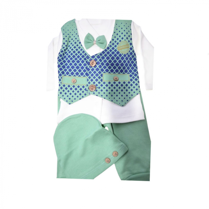 Compleu 3 piese pantaloni, bluza si caciula pentru baieti Mini Junior CMPMJ-10 [2]
