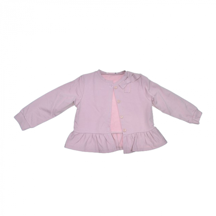 Compleu 3 piese pantaloni, bluza si cardigan pentru fete Baby Rose, COMP-4675, Roz [5]