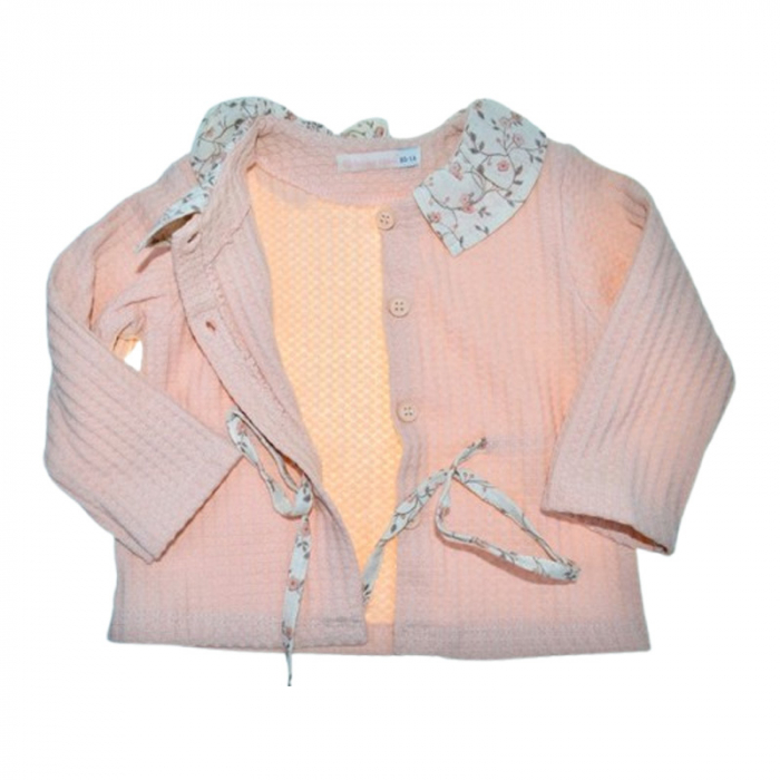 Compleu 3 piese pantaloni, bluza si cardigan, pentru fete, Mini Junior CMP4973, Roz [4]