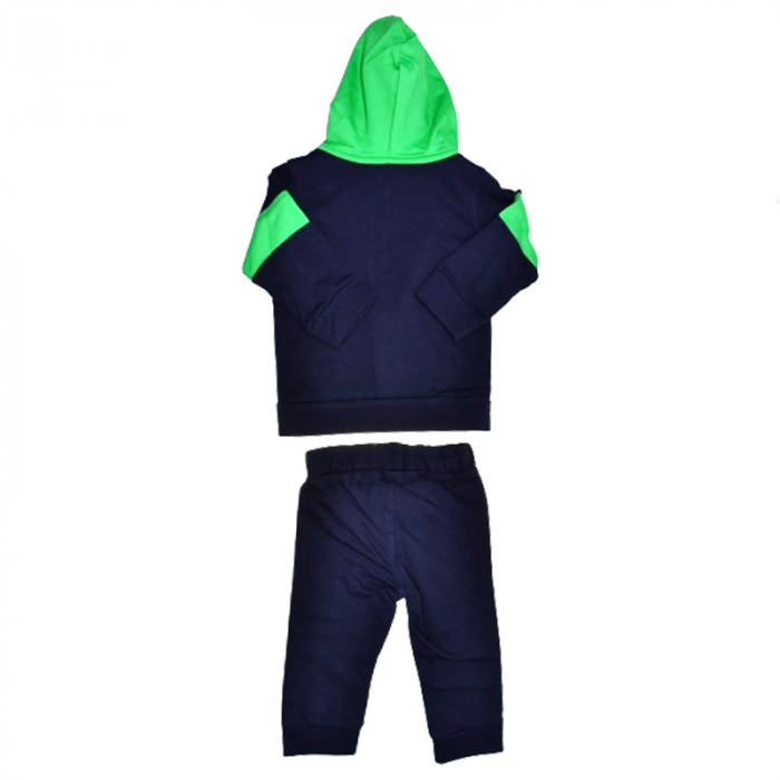 Compleu 3 piese pantaloni, bluza si jacheta cu fermoar pentru baieti Mini Junior COMP-6201, Bleumarin [2]