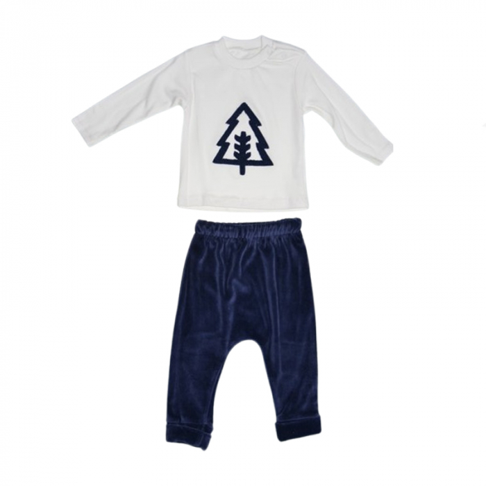 Compleu 3 piese pantaloni, bluza si jacheta pentru baieti Mini Junior CMP-MJB, Albastru [3]