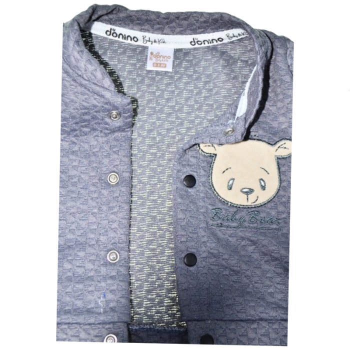 Compleu 3 piese pantaloni, bluza si jacheta pentru baieti Mini Junior COMP-MJ31, Gri [4]